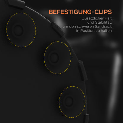 SPORTNOW Standing Punching Bag, 65-175 cm Stand-Up Punching Bag Kickboxing Bag Punching Bag with Suction Cup Base, Boxing Bandages, Boxing Training Equipment for Boxing, Kickboxing, Plastic, Black