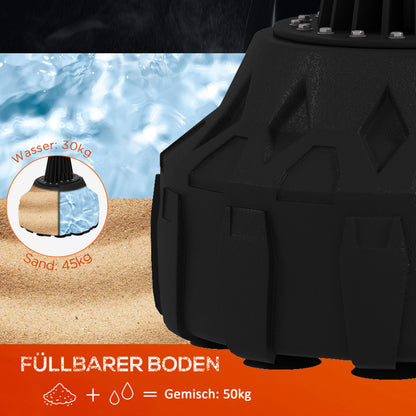 SPORTNOW Standing Punching Bag, 65-175 cm Stand-Up Punching Bag Kickboxing Bag Punching Bag with Suction Cup Base, Boxing Bandages, Boxing Training Equipment for Boxing, Kickboxing, Plastic, Black