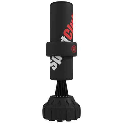 SPORTNOW Standing Punching Bag, 65-175 cm Stand-Up Punching Bag Kickboxing Bag Punching Bag with Suction Cup Base, Boxing Bandages, Boxing Training Equipment for Boxing, Kickboxing, Plastic, Black