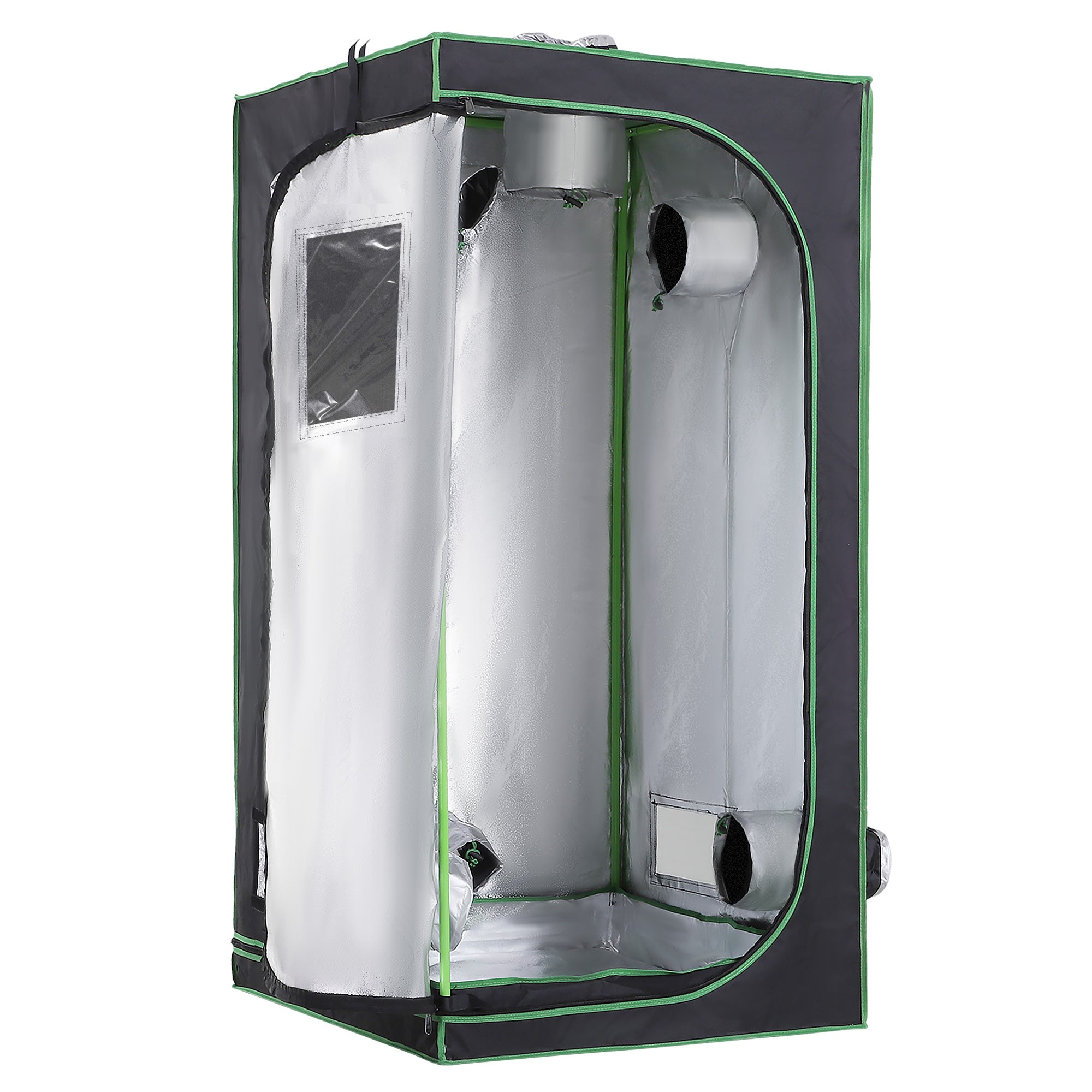 Hydroponic Tent in Oxford 600D with 5 Adjustable Air Outlets and Window, Hydroponic Greenhouse with Cable Hole Indoor, 80x80x160 cm, Black