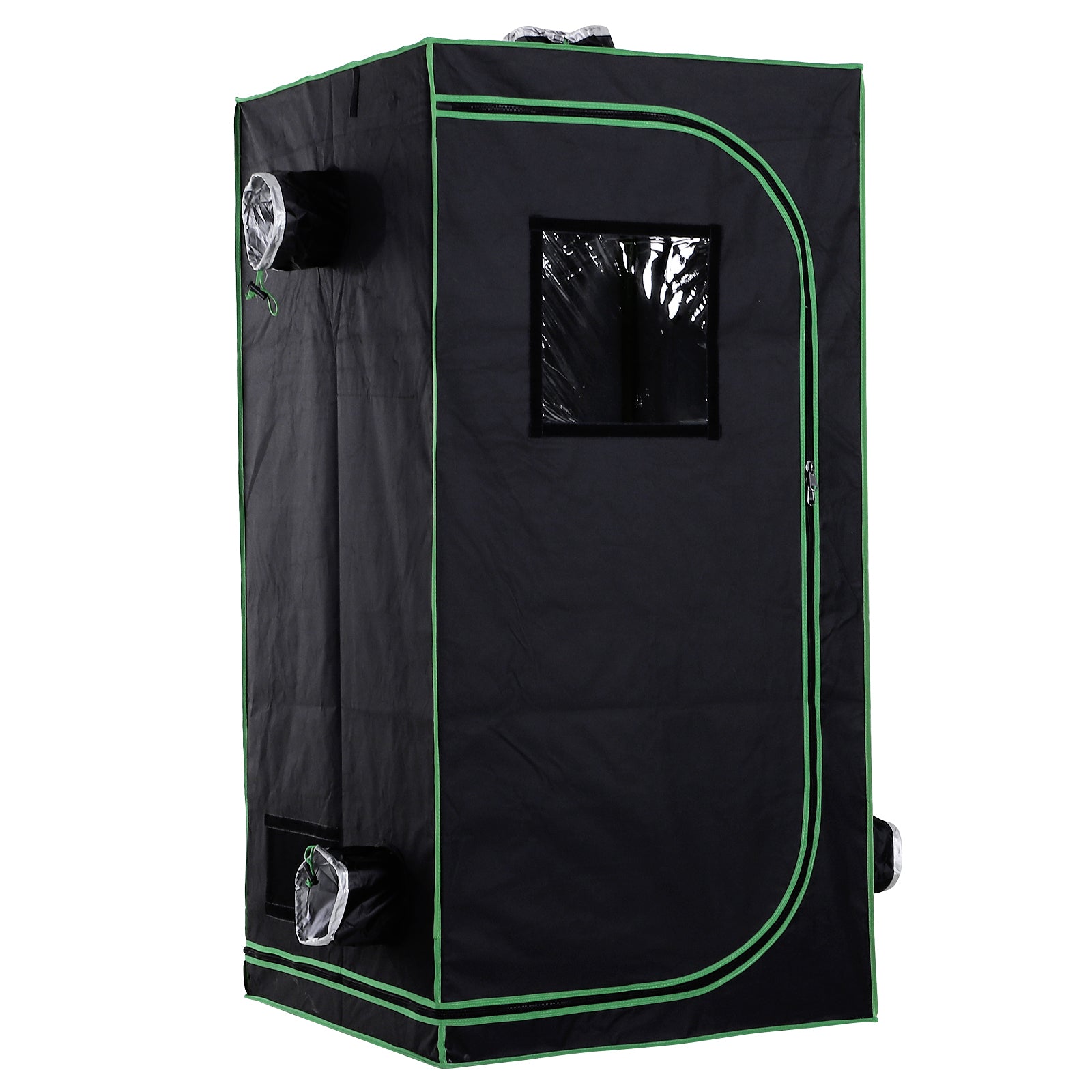 Hydroponic Tent in Oxford 600D with 5 Adjustable Air Outlets and Window, Hydroponic Greenhouse with Cable Hole Indoor, 80x80x160 cm, Black