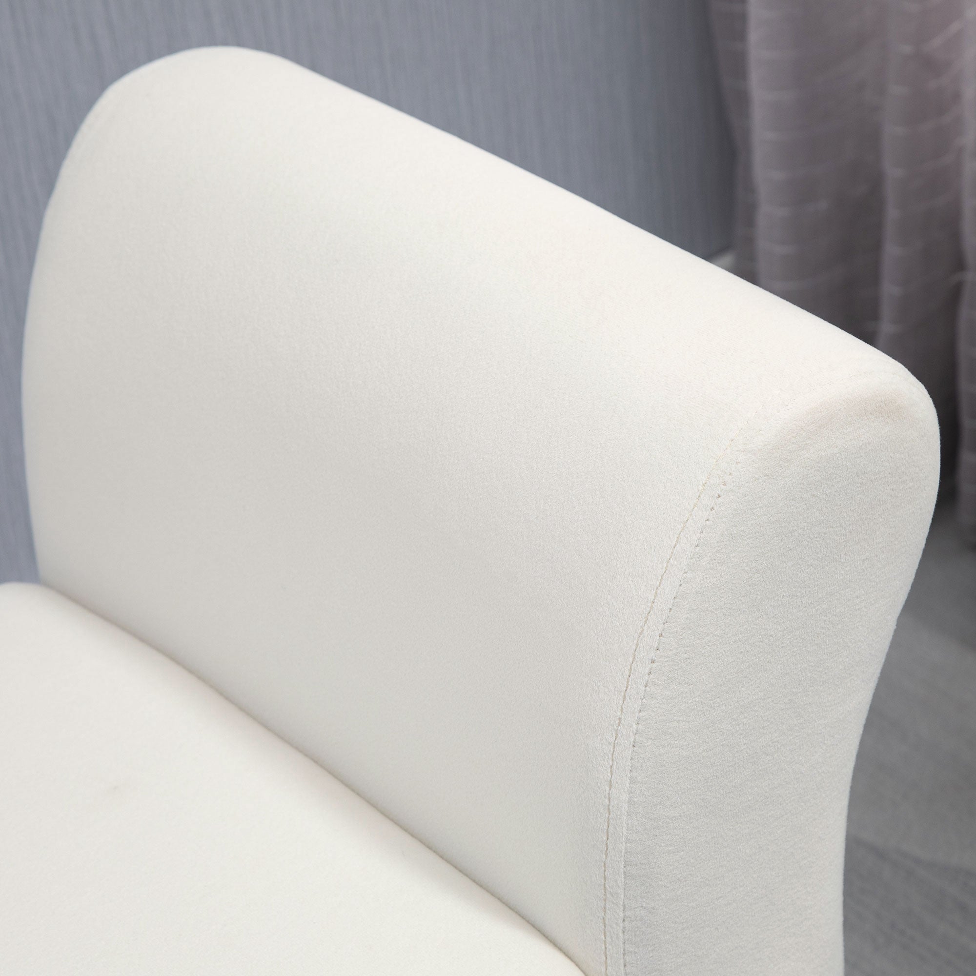 Upholstered Bench with Storage Ottoman Bench with Armrest for Entryway Bedroom Velvet Polyester 111.5 x 41 x 65 cm Cream White