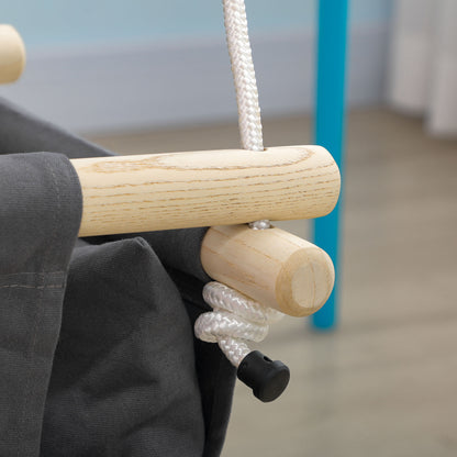 Baby Swing for 9-36 Months with Adjustable Ropes Padded Infant Swing Load 70 kg  for Indoors and Outdoors 40x40x110-180 cm Dark Gray