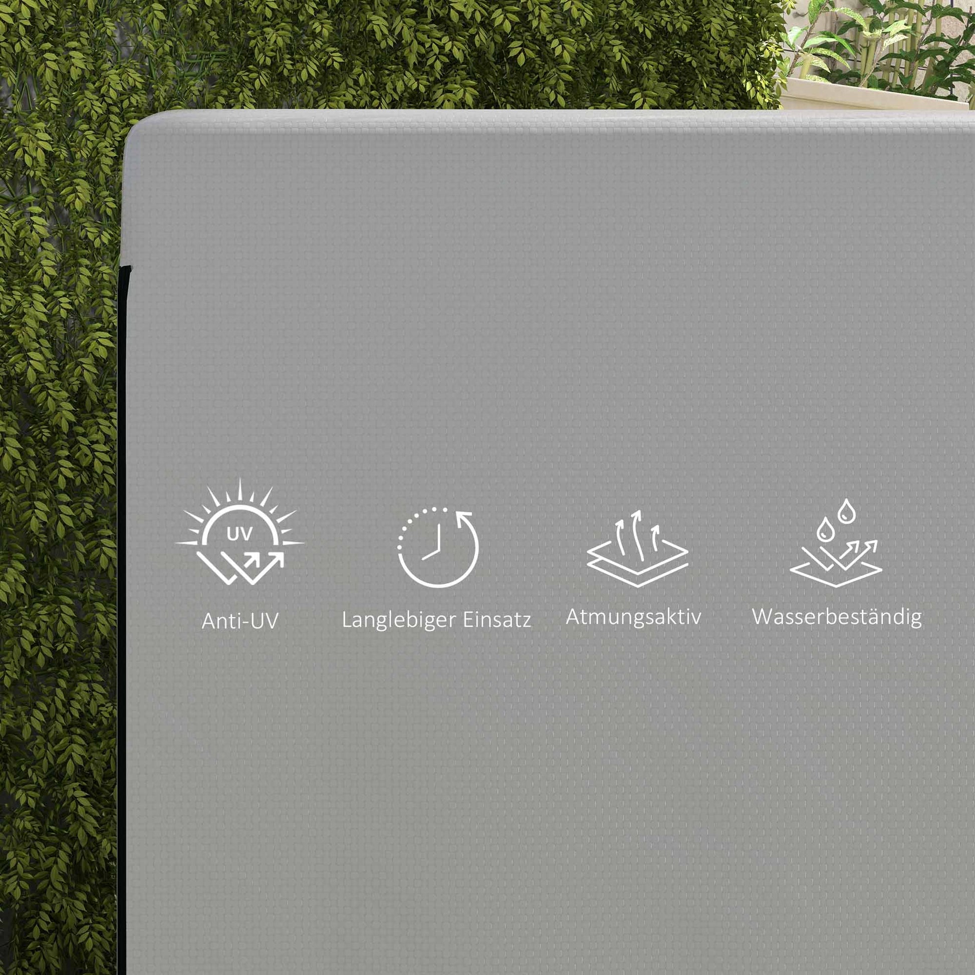 3-Seater Swing Cover, Waterproof Winterproof Protective Cover for Garden Swing, Windproof UV-Resistant Cover for Garden Furniture, Hanging Chair, 215 x 155 x 150 cm Grey