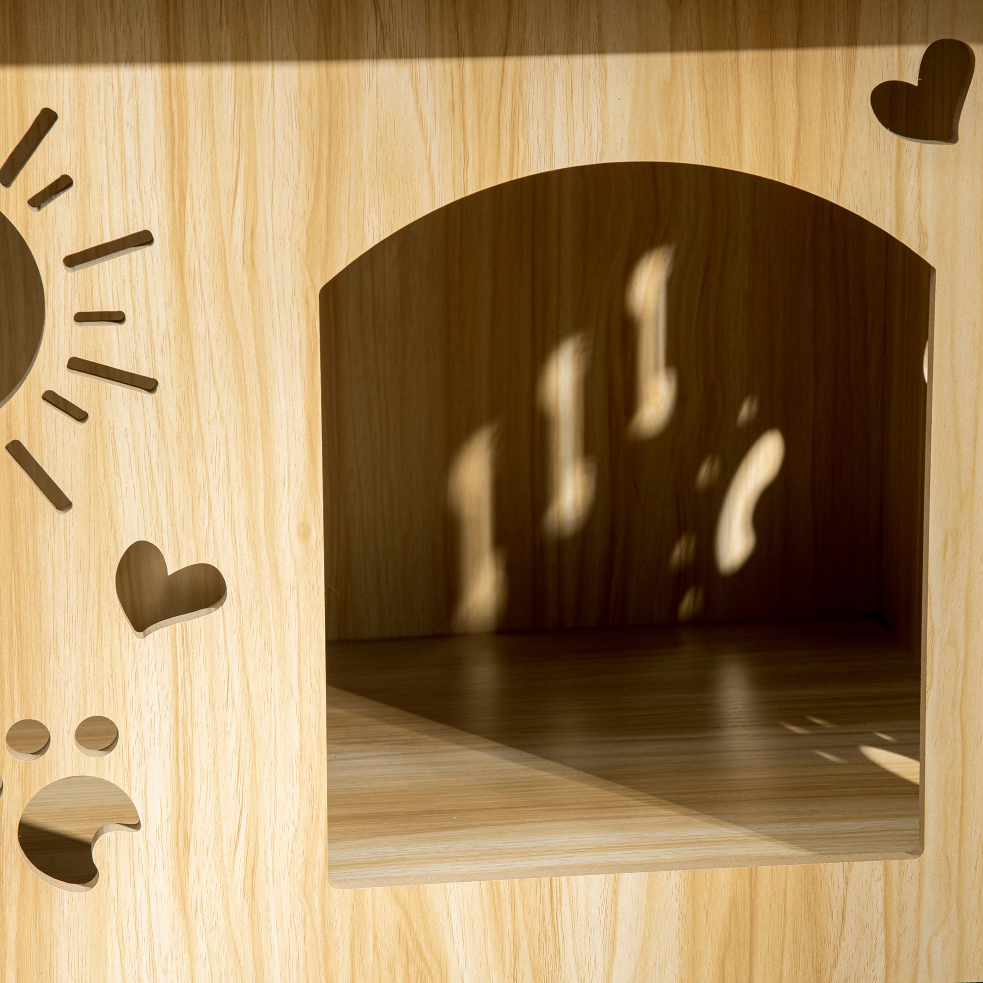 Wooden Dog House Small Animal House with Ventilation Openings Dog Kennel with Roof Dog Cave Indoor MDF Oak+Black 69 x 50 x 58.5 cm