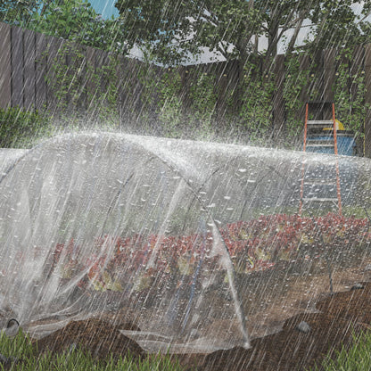 Greenhouse Film 7x8 m Waterproof Garden Cover with UV Protection, Extra Thick Tear-Resistant Plastic Film, Cover for Greenhouse, Tunnel Film for Outdoor Area Transparent