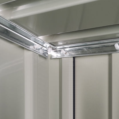 Garden Shed Tool Shed with Door Outdoor Steel Dark Grey 142 x 84 x 189 cm