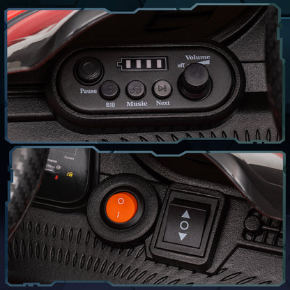 Electric Car for Kids +3 years Maserati Gran Turismo Folgore 2 Powerful Motors Electric Car with 12V Battery Speed 3-5 km/h 2.4G Remote Control Headlights Horn and MP3 Red