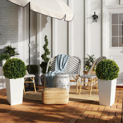 2-Pack Artificial Eucalyptus Topiary Balls, 25.6" Tall, 330 Leaves, Realistic UV-Protected Plastic Plants in Pots for Living Room, Bedroom, Office, Garden