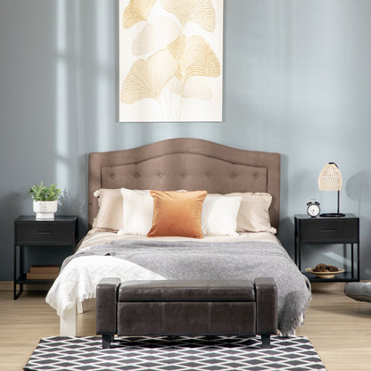 Set of 2 Modern Bedside Tables, 2 Bedroom and Living Room Bedside Tables, with Drawer and Open Shelf, Modern Design, in MDF and Steel, 45x40x60cm, Black