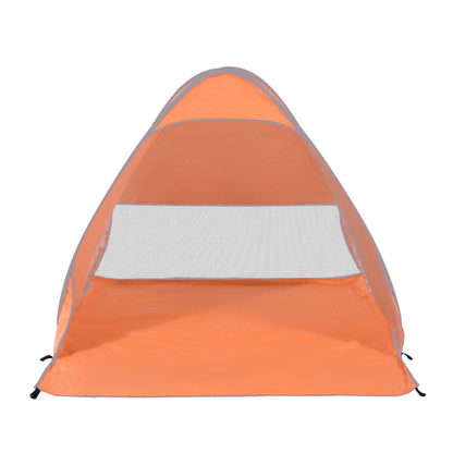 Pop-Up Beach Shelter Automatic Beach Tent with Window UV Protection Portable Pop-Up Tent, Beach Tent Windbreak Sun Protection for 2-3 People Small Pack Size