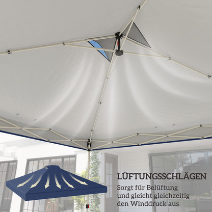 Replacement Canopy 3 x 3 m Gazebo Top with 8 Drainage Holes, UPF 50+ for Metal Garden Gazebo / Party Tent – Blue