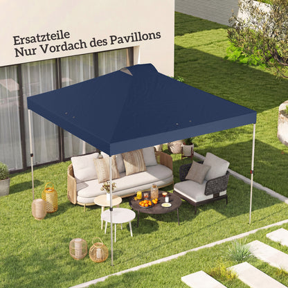 Replacement Canopy 3 x 3 m Gazebo Top with 8 Drainage Holes, UPF 50+ for Metal Garden Gazebo / Party Tent – Blue