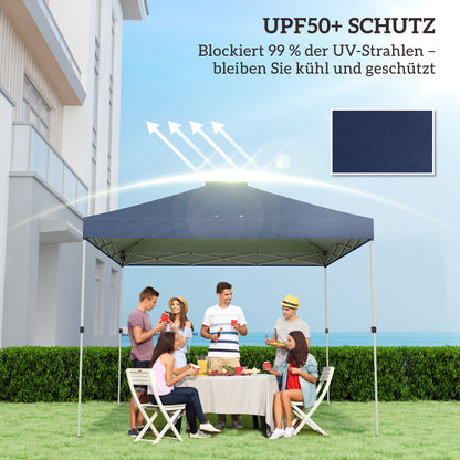Replacement Canopy 3 x 3 m Gazebo Top with 8 Drainage Holes, UPF 50+ for Metal Garden Gazebo / Party Tent – Blue