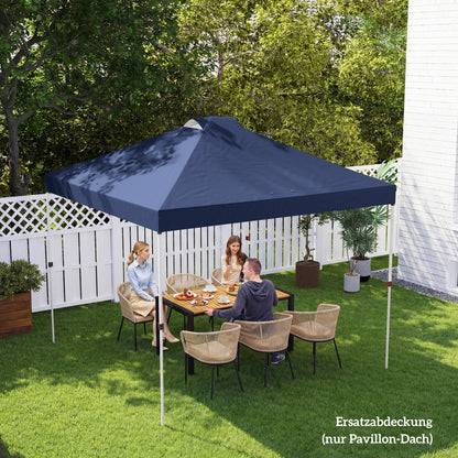 Replacement Canopy 3 x 3 m Gazebo Top with 8 Drainage Holes, UPF 50+ for Metal Garden Gazebo / Party Tent – Blue