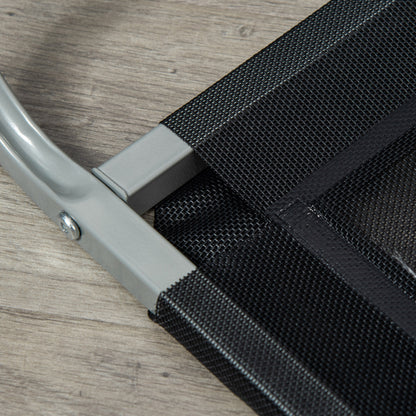 Elevated Pet Bed for Dogs Cats Breathable Pet Bed 130x90x20 cm for Sleeping Relaxing with Steel Frame for Indoor Outdoor Black