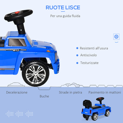 Off-Road Ride-On Toy Car for Children, Kids Car with Lights and Music, Age 18-36 Months, 68x30.5x41.5cm, Blue