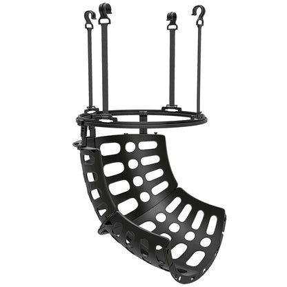 SPORTNOW Basketball Rebounder, 360° Rotatable Basketball Return Attachment, Basketball Return System for Shooting Drills, with Rebound Ramp, Indoor-Outdoor, Black