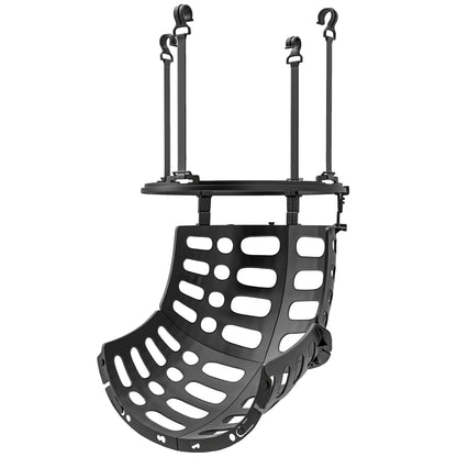 SPORTNOW Basketball Rebounder, 360° Rotatable Basketball Return Attachment, Basketball Return System for Shooting Drills, with Rebound Ramp, Indoor-Outdoor, Black