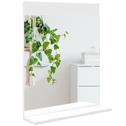 Bathroom Mirror Wall Mirror with Open Shelf for Entryway Hallway 50x12x60 cm White