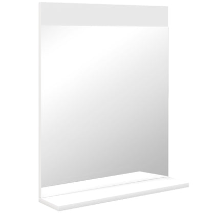 Bathroom Mirror Wall Mirror with Open Shelf for Entryway Hallway 50x12x60 cm White