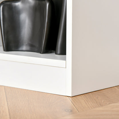 Bookcase Shelf with 8 Compartments Display Shelf Modern Bookcase for Living Room Bedroom Office 97.5x30x100 cm White