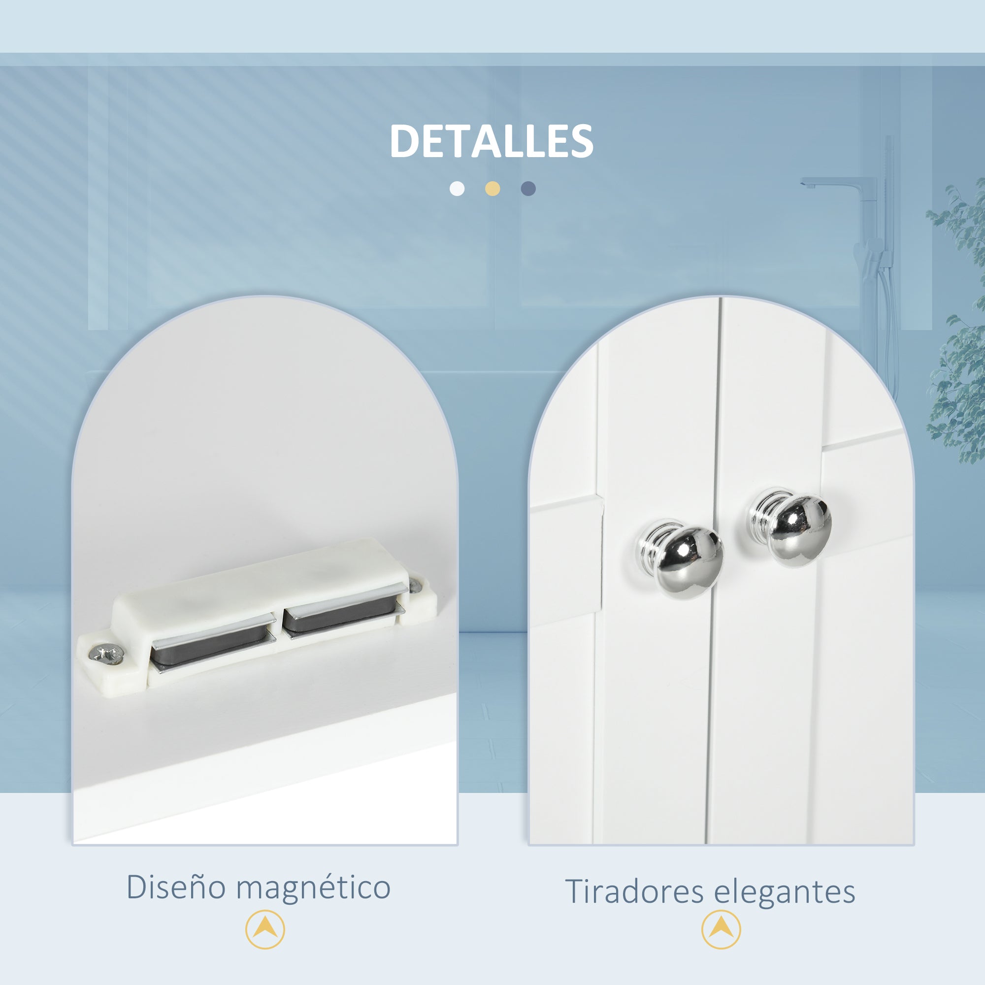 Wall Mounted Bathroom Cabinet with Adjustable Shelves and Doors with Magnetic Closure Bathroom Wall Cabinet for Kitchen Dining 58x24x60 cm White