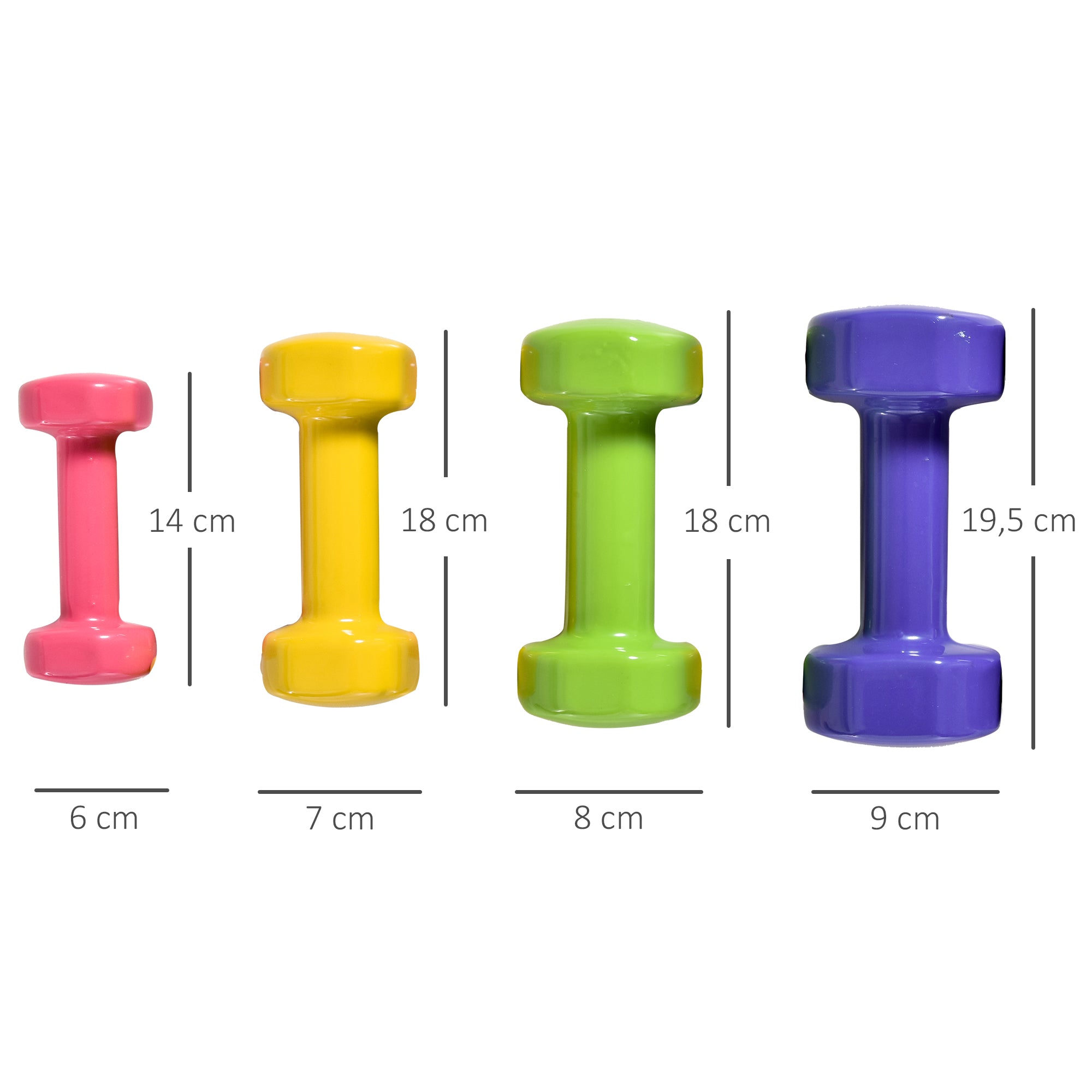 Set of 8 Hexagonal Dumbbells 44 lbs 4 Pairs 8.8 lbs 6.6 lbs 4.4 lbs 2.2 lbs Neoprene Coated Dumbbells with Non-Slip Grip Weights for Home Gym Exercise Training Multicolor