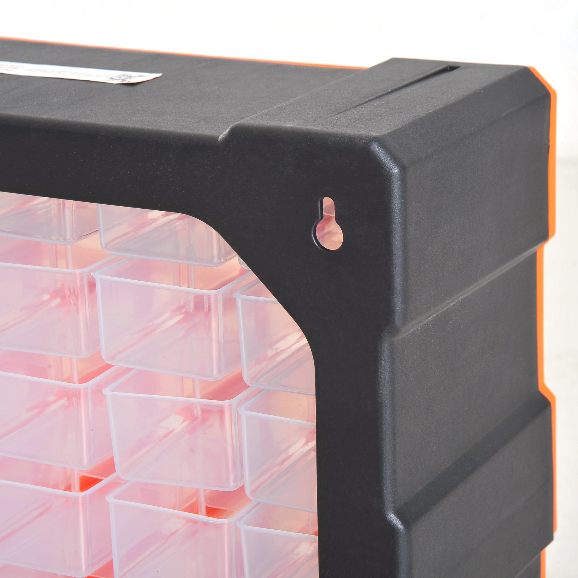 Small Parts Organizer Storage Box 60 Compartments Orange W38 x D16 x H47.5 cm