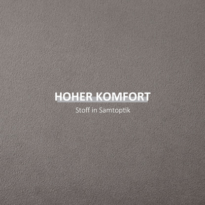 Storage Ottoman 2-in-1 Footstool with Lid, Round Velvet Ottoman Footrest Stool with Storage for Living Room Bedroom Ø44 x 47.5 cm Dark Gray