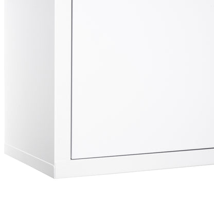 Medicine Cabinet Medicine Cabinet for Medication Storage, Lockable Medicine Cabinet Metal with 3 Compartments First Aid Cabinet, 40 x 18 x 60 cm, White