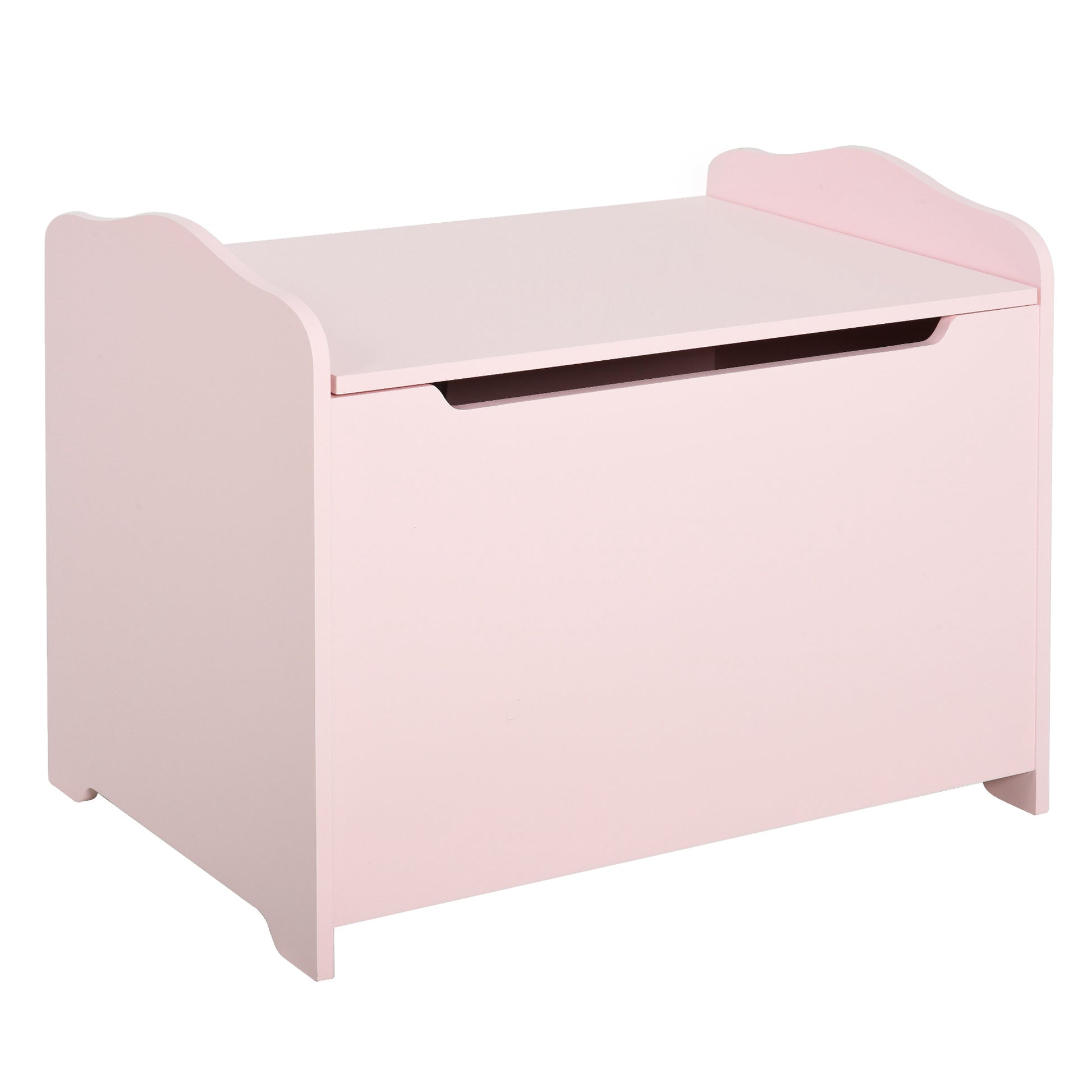 Children's Toy Chests Toy Box Storage Trunk dim. 60L x 40W x 48H cm pneumatic strut MDF pink