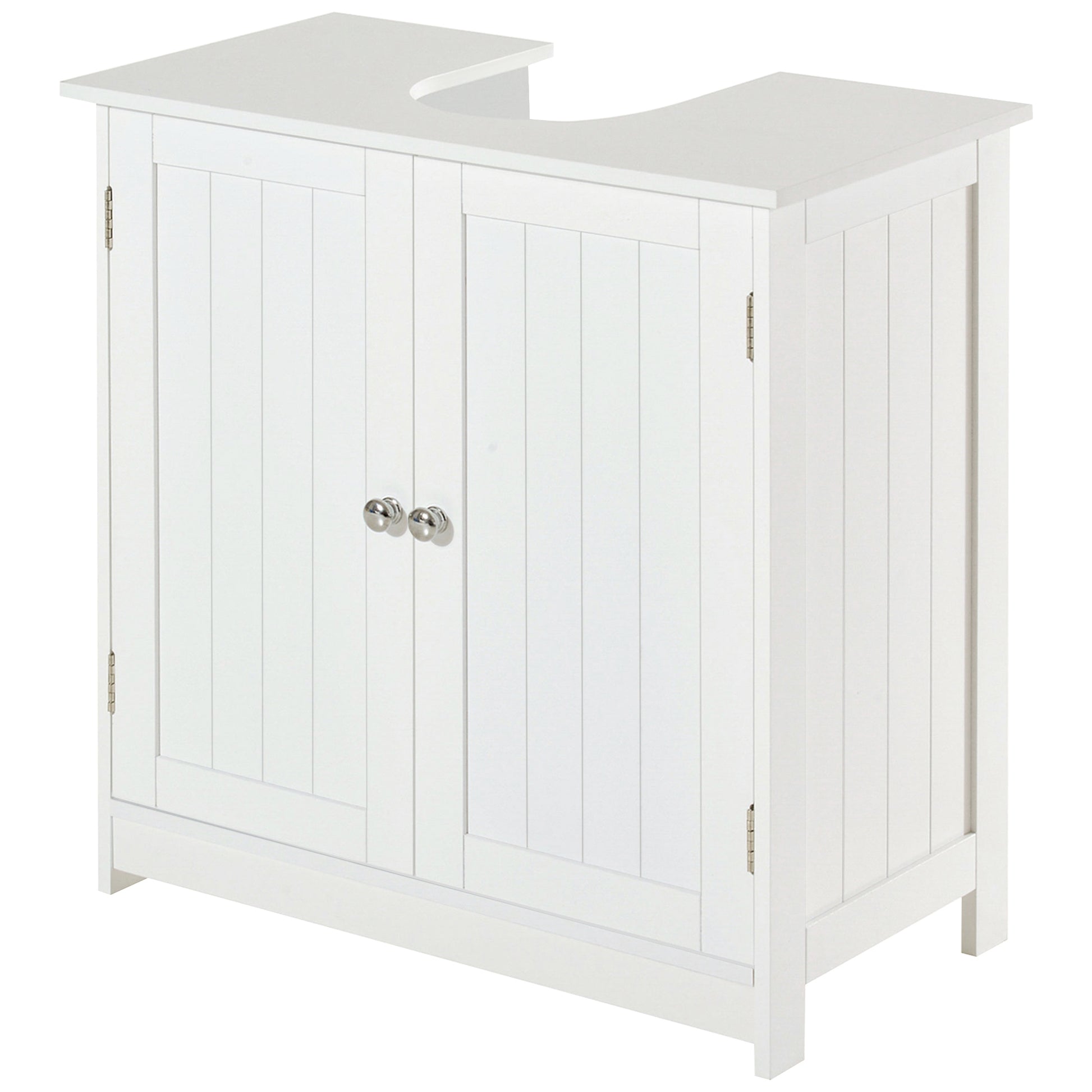 Under Sink Bathroom Cabinet Storage Unit 60x30x60cm White