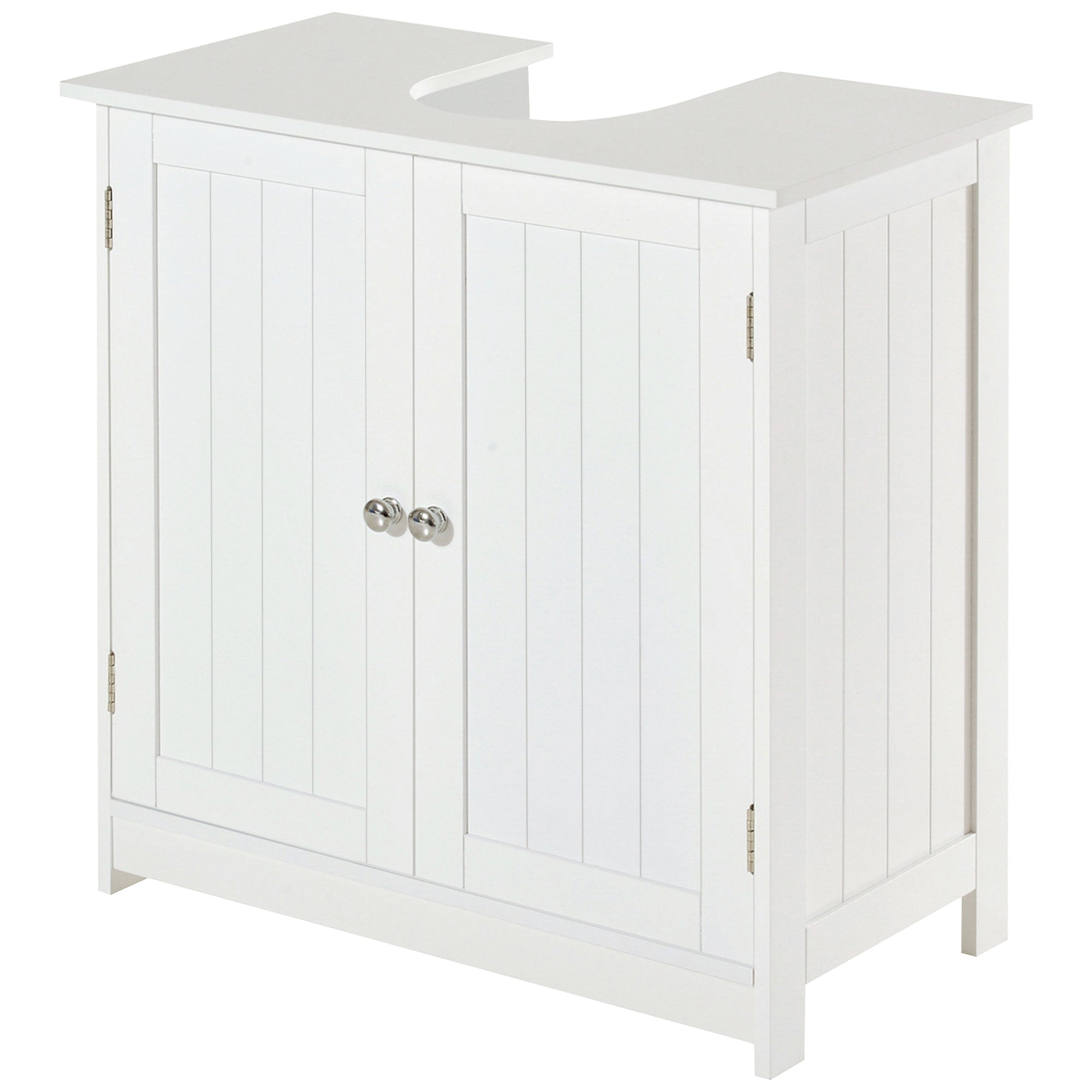 Under Sink Bathroom Cabinet Storage Unit 60x30x60cm White