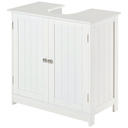 Under Sink Bathroom Cabinet Storage Unit 60x30x60cm White