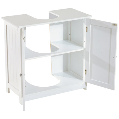 Under Sink Bathroom Cabinet Storage Unit 60x30x60cm White