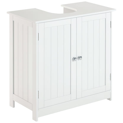 Under Sink Bathroom Cabinet Storage Unit 60x30x60cm White