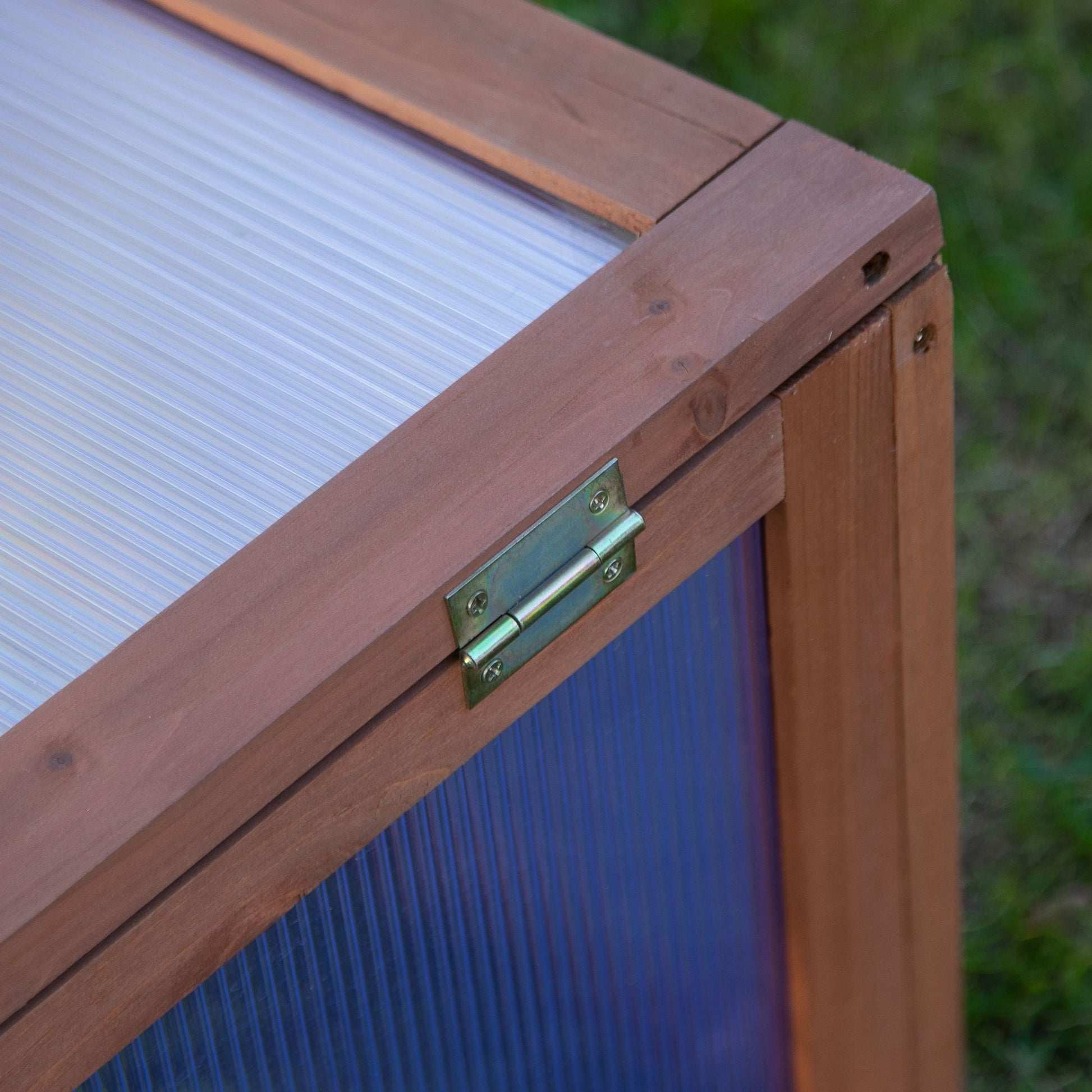 Cold Frame Wood, Mini Greenhouse 100 x 65 x 40 cm, Greenhouse with Cover, UV Protection, Light-Transmitting Cold Frame Box, Winterproof Raised Bed for Garden, Brown
