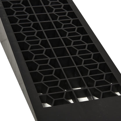 2-Piece Set of Rubber Ramps 3T PP Black 70 x 19.5 x 7.8 cm