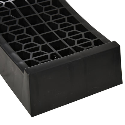 2-Piece Set of Rubber Ramps 3T PP Black 70 x 19.5 x 7.8 cm