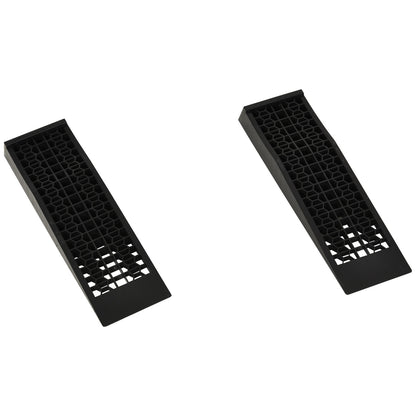 2-Piece Set of Rubber Ramps 3T PP Black 70 x 19.5 x 7.8 cm