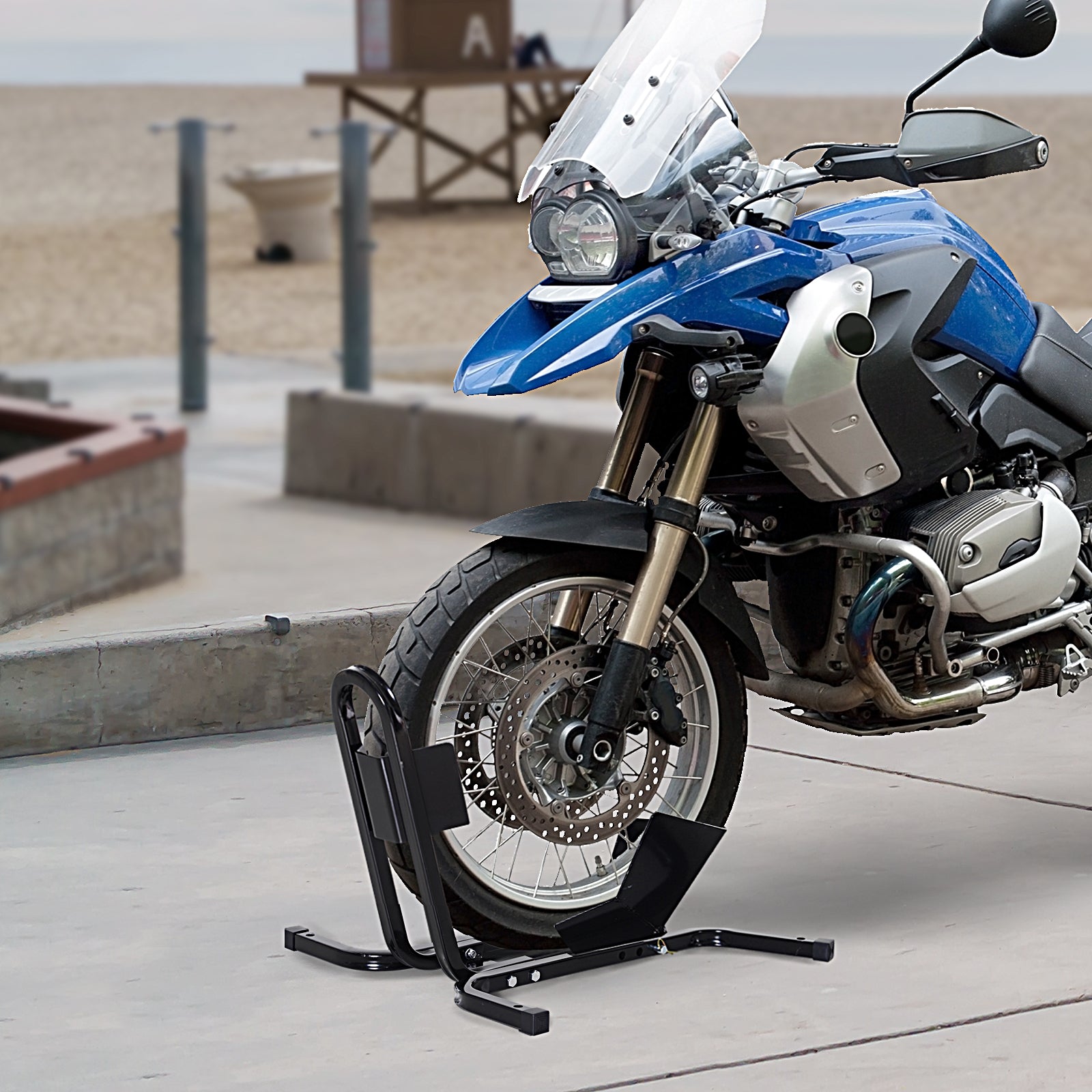 Adjustable Motorcycle Parking Wheel Stand Metal for Wheels ∅43,48,53cm