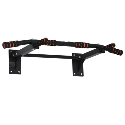 Pull-Up Bar Fitness Bar in Steel Max Load 120 kg Wall Mount 94 x 51 x 18 cm Black