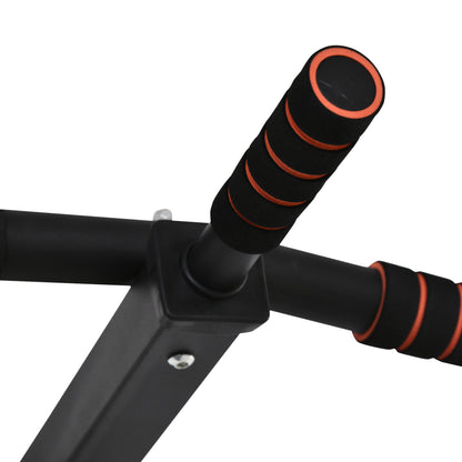 Pull-Up Bar Fitness Bar in Steel Max Load 120 kg Wall Mount 94 x 51 x 18 cm Black