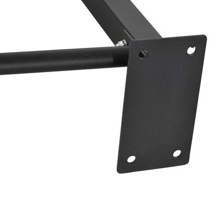 Pull-Up Bar Fitness Bar in Steel Max Load 120 kg Wall Mount 94 x 51 x 18 cm Black