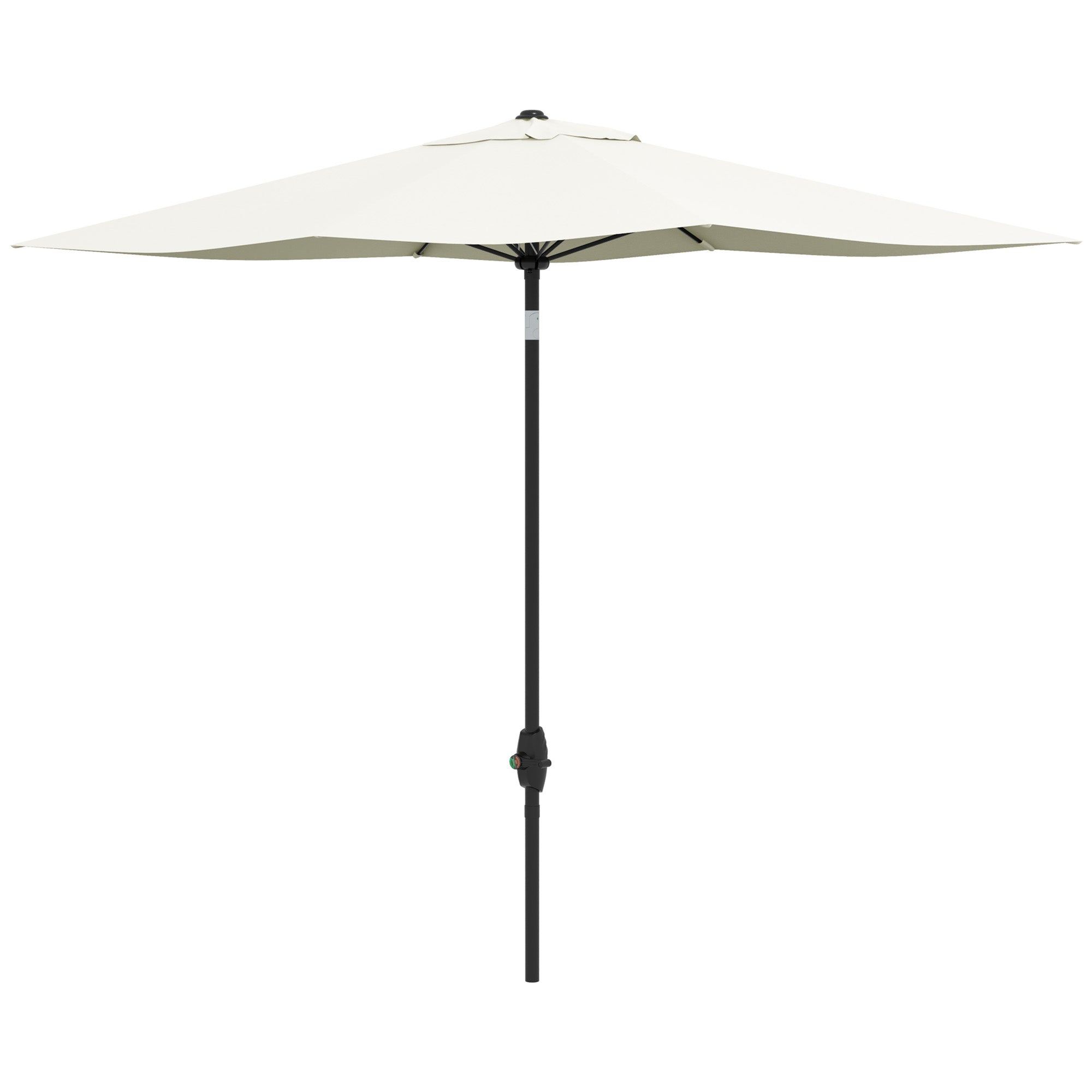 Outdoor Terrace Umbrella 3x2 m Patio Umbrella with Adjustable Angle Aluminum Mast and UV 50+ Protection Umbrella for Garden Patio Beige