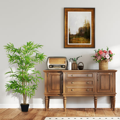 Artificial Bamboo Large 150cm Fake Plant, Plastic Artificial Plants in Pot, Bamboo Plant Faux like real with artificial moss for living room bedroom office garden modern decoration