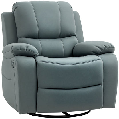 Recliner TV Armchair with Reclining Function, Footrest, Swivel TV Armchair with Pocket Spring System for Living Room, Bedroom, Green