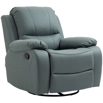 Recliner TV Armchair with Reclining Function, Footrest, Swivel TV Armchair with Pocket Spring System for Living Room, Bedroom, Green