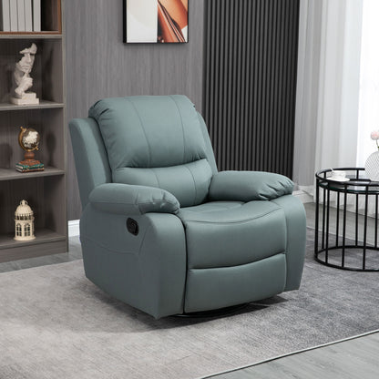 Recliner TV Armchair with Reclining Function, Footrest, Swivel TV Armchair with Pocket Spring System for Living Room, Bedroom, Green